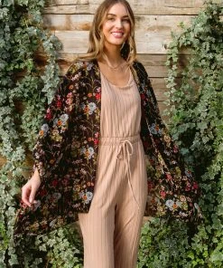 Ave Shops Wildflower Wanderer Kimono - Lightweight Short Sleeve Top for Women 23 Ave Shops Clothing Wildflower Wanderer Kimono