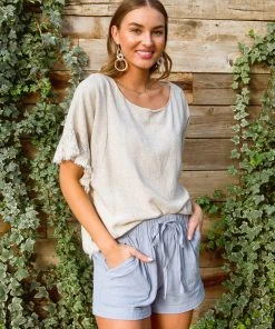 Ave Shops Clothing Willa Linen Top