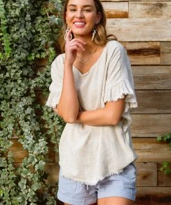 Ave Shops Clothing Willa Linen Top