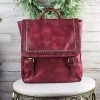 Jen & Co Wine Valerie Flapover Backpack >> MEGA SALE <<