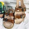 Myra Winslow Brown & White Cowhide Sandals - Size 6