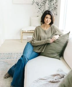 Ave Shops Clothing Wishful Thinking Henley In Olive