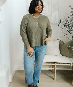 Ave Shops Clothing Wishful Thinking Henley In Olive