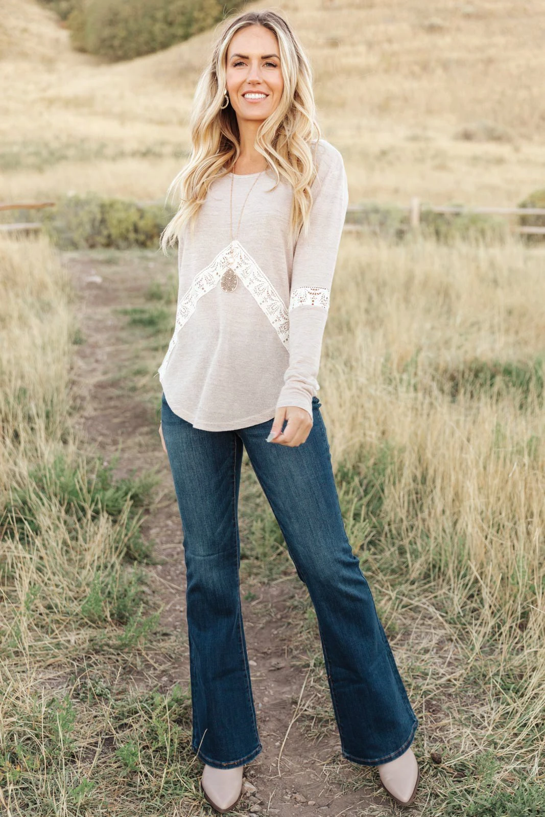 Ave Shops Wrap Me In Lace Top - Elegant Long Sleeve Blouse for Women 10 Ave Shops Clothing Wrap Me In Lace Top