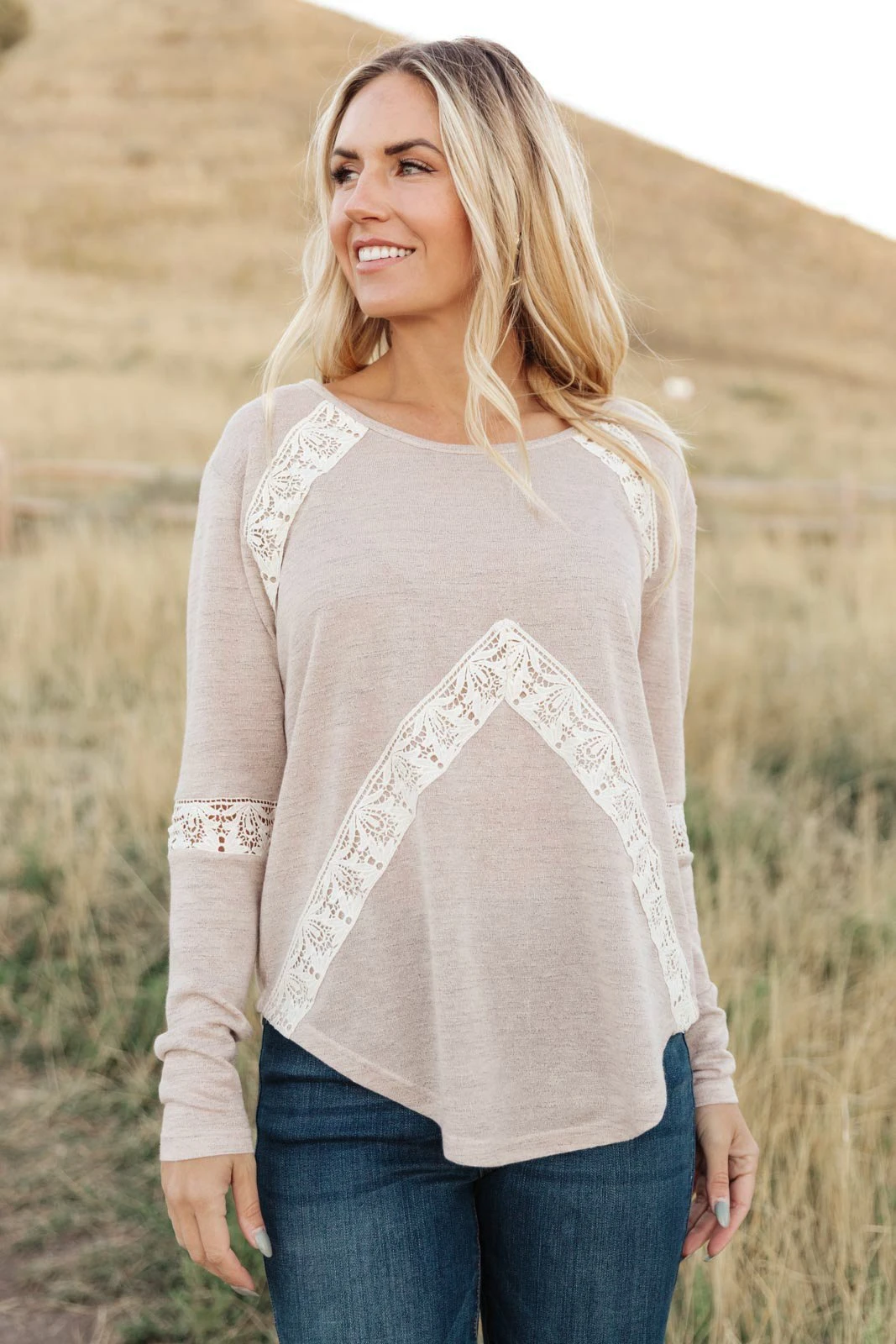 Ave Shops Wrap Me In Lace Top - Elegant Long Sleeve Blouse for Women 12 Ave Shops Clothing Wrap Me In Lace Top