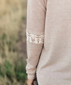 Ave Shops Wrap Me In Lace Top - Elegant Long Sleeve Blouse for Women 28 Ave Shops Clothing Wrap Me In Lace Top