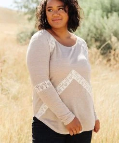 Ave Shops Wrap Me In Lace Top - Elegant Long Sleeve Blouse for Women 22 Ave Shops Clothing Wrap Me In Lace Top