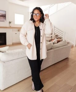 Ave Shops Wrapped In Love Shacket In Sand