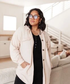 Ave Shops Wrapped In Love Shacket In Sand