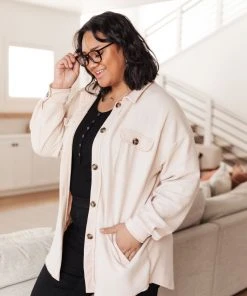 Ave Shops Wrapped In Love Shacket In Sand