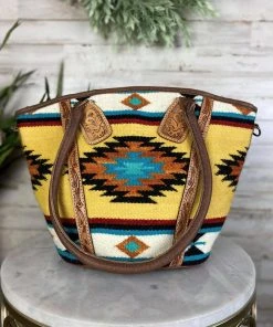 American Darling Handbags & Wallets Yellow Colorful Aztec Tote Handbag