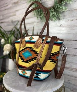American Darling Handbags & Wallets Yellow Colorful Aztec Tote Handbag