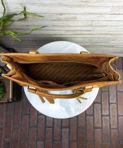 American Darling Yellow Sunflower & Cowhide Conceal Carry Handbag