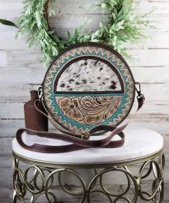 Myra Zig & Zag Cowhide Wallet Crossbody Handbag