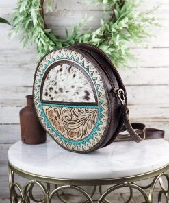 Myra Zig & Zag Cowhide Wallet Crossbody Handbag