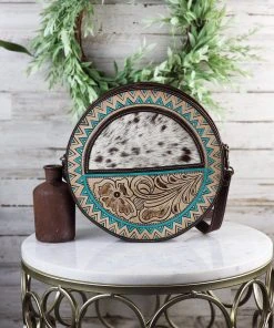 Myra Zig & Zag Cowhide Wallet Crossbody Handbag