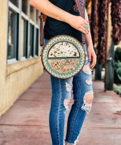 Myra Zig & Zag Cowhide Wallet Crossbody Handbag