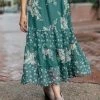 Ave Shops Zoe Floral Middi Skirt in Hunter Green | Stylish Women's Dresses & Jumpsuits 2 Ave Shops Zoe Floral Middi Skirt In Hunter Green Dresses, Rompers, Jumpsuits