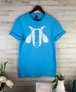 The Cinchy Cowgirl CLEARANCE GRAPHICS CLOSEOUT- Aquatic Blue Goat Short Sleeve Tee