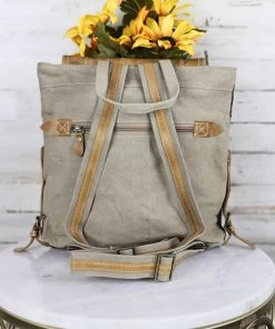 Sixtease Leather & Aztec Backpack