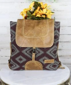 Sixtease Leather & Aztec Backpack