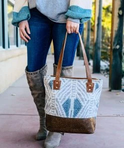 Myra Concealed Carry Aztec Tooled Leather Tote Handbag Handbags & Wallets