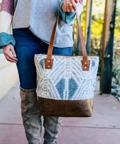 Myra Concealed Carry Aztec Tooled Leather Tote Handbag Handbags & Wallets
