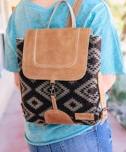 Sixtease Leather & Aztec Backpack