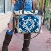 Myra Baby Blues Cowhide Handbag