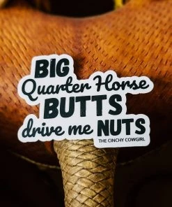 The Cinchy Cowgirl Stickers Quarter Horse Butts Sticker
