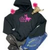 The Cinchy Cowgirl Black Logo Unisex Hoodie [FREE Logo Sticker!]