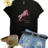 The Cinchy Cowgirl Clothing Black Open Your Wild Side Short Sleeve Tee