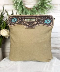 Myra Handbags & Wallets Blossoms Vintage Cowhide Pocket Handbag