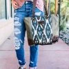 Myra Grey & Blue Aztec Handbag Handbags & Wallets