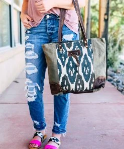Myra Grey & Blue Aztec Handbag Handbags & Wallets