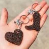 The Cinchy Cowgirl Resin Keychains Brown Cowboy Boot & Heart Keychain