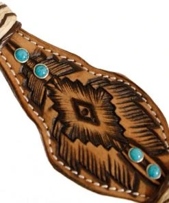 Shiloh Braided Rawhide Aztec Headstall Set Headstall Sets