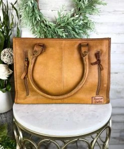 American Darling Handbags & Wallets Concealed Carry Brown & White Cowhide Handbag