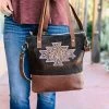 American Darling Cowhide & Floral Tooled Concealed Carry Crossbody Handbag [Style B] Handbags & Wallets