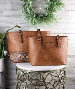 Montana West Concealed Carry Brown Aztec Tote (+ Mini Tote) >> MEGA SALE <<