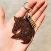 The Cinchy Cowgirl Resin Keychains Brown Horse Keychain