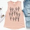 Thelattimoreclaim Featured Graphic Tees Heather Pink Cactus Tank