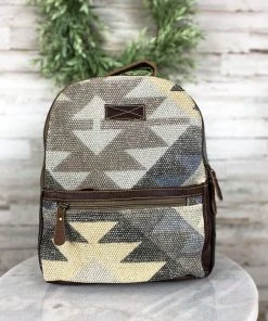 Myra Brown Pastel Aztec Print Backpack Handbags & Wallets