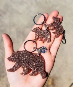 The Cinchy Cowgirl Champagne Bear & Baby (Set Of 3) Keychain