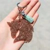The Cinchy Cowgirl Champagne Horse Keychain