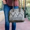 Myra Brown Chevron Tote Handbag Handbags & Wallets