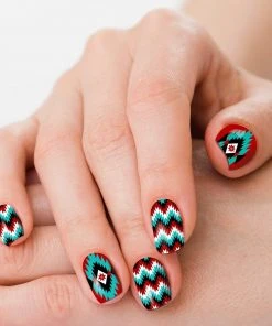 DR Accessories, Gifts & More Cheyenne Turquoise & Red Aztec Nail Strips