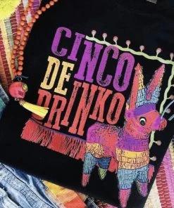 Thelattimoreclaim Black Cinco De Drinko Tee