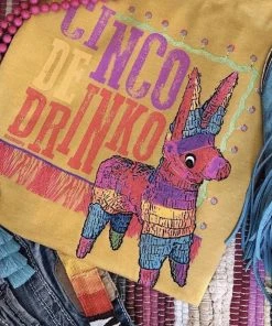 Thelattimoreclaim Mustard Cinco De Drinko Tee Featured Graphic Tees