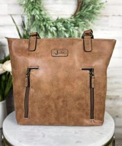 Trenditions Cognac Tooled Cowhide Concealed Carry Tote Handbag - Stylish & Functional 11 Trenditions Concealed Carry Cognac Tooled Cowhide Tote Handbag Handbags & Wallets